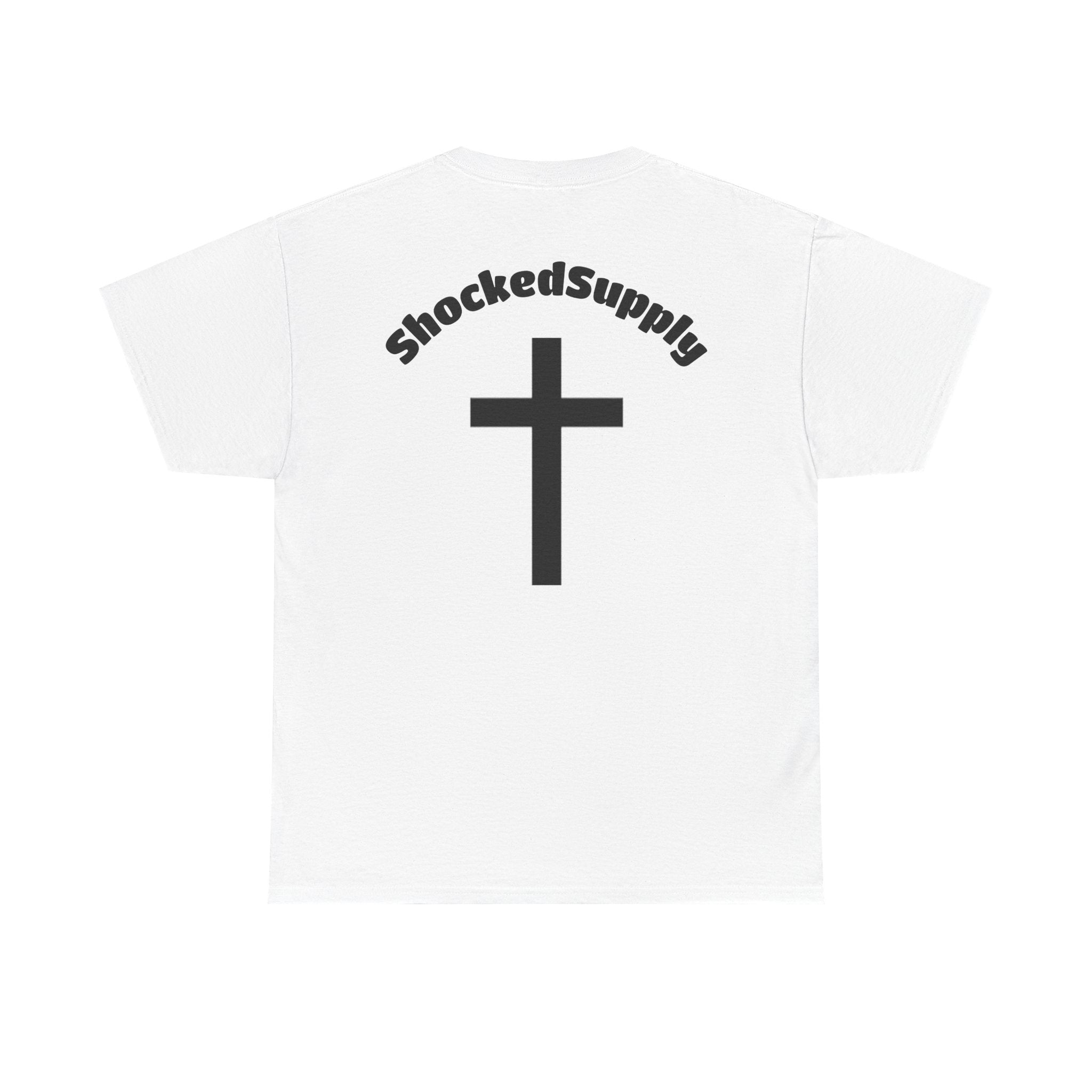 Cross Logo Tee — ShockedSupply Christian Streetwear T‑Shirt